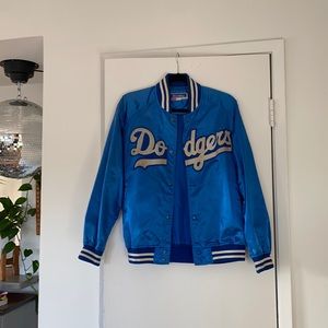 VINTAGE Satin Dodgers Bomber Jacket